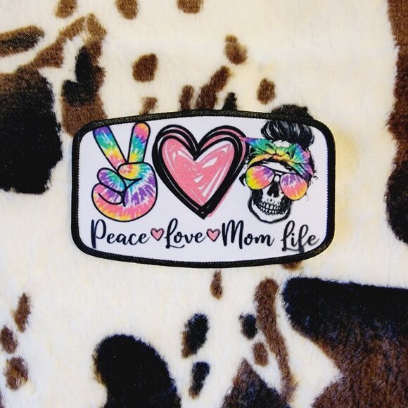 Mom Life DYI Fabric Hat Patch Glue Iron On Sew Custom Hat Patch - Picture 5 of 5